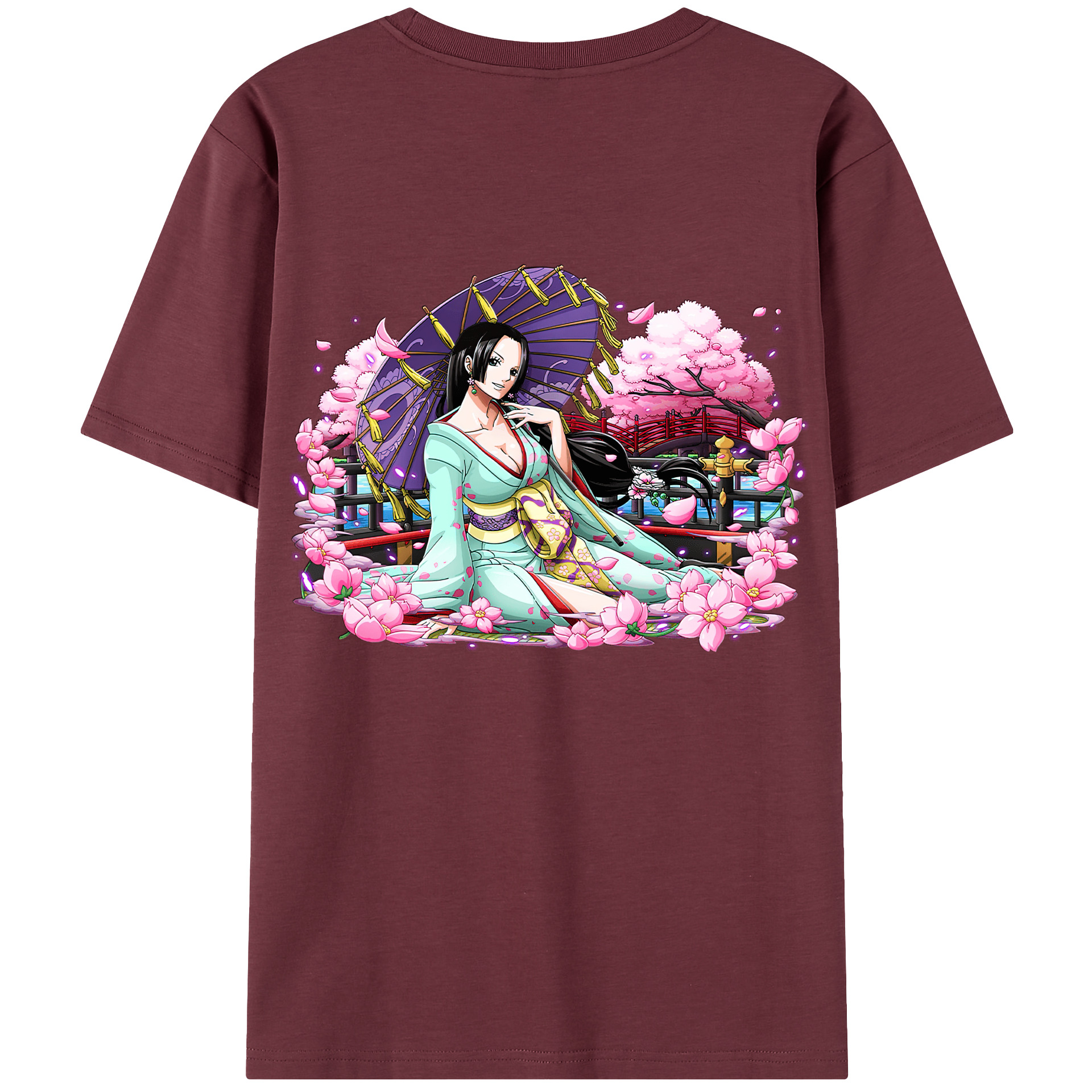 ワンピース ボア・ハンコック ONE PIECE Boa·Hancock 綿100％半袖Tシャツ（背面プリント）